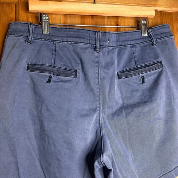 Anthropologie Relaxed Chino Shorts Women’s 32 Blue Casual Neutral Minimalist - Picture 6 of 8